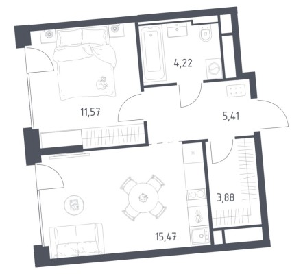 1к. квартира