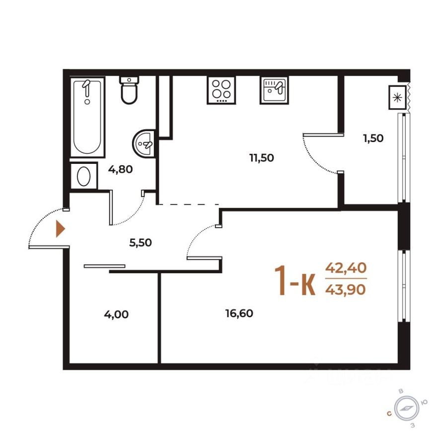 1к. квартира
