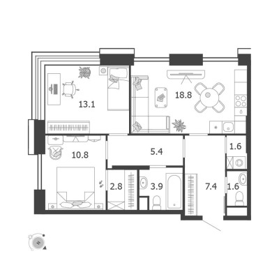 2к. квартира