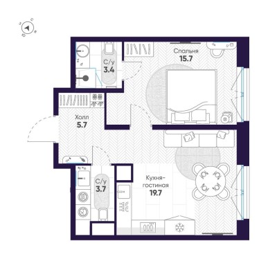 1к. квартира