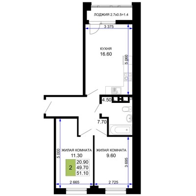 2к. квартира