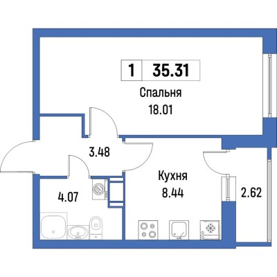 1к. квартира