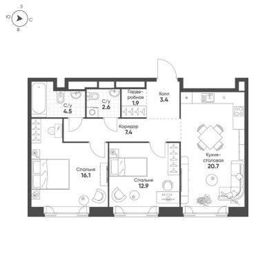 2к. квартира