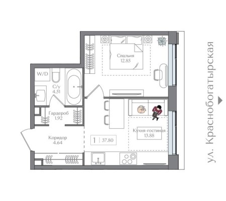 1к. квартира