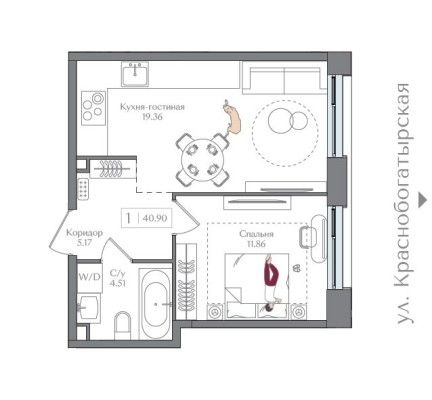 1к. квартира