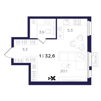 1к. квартира