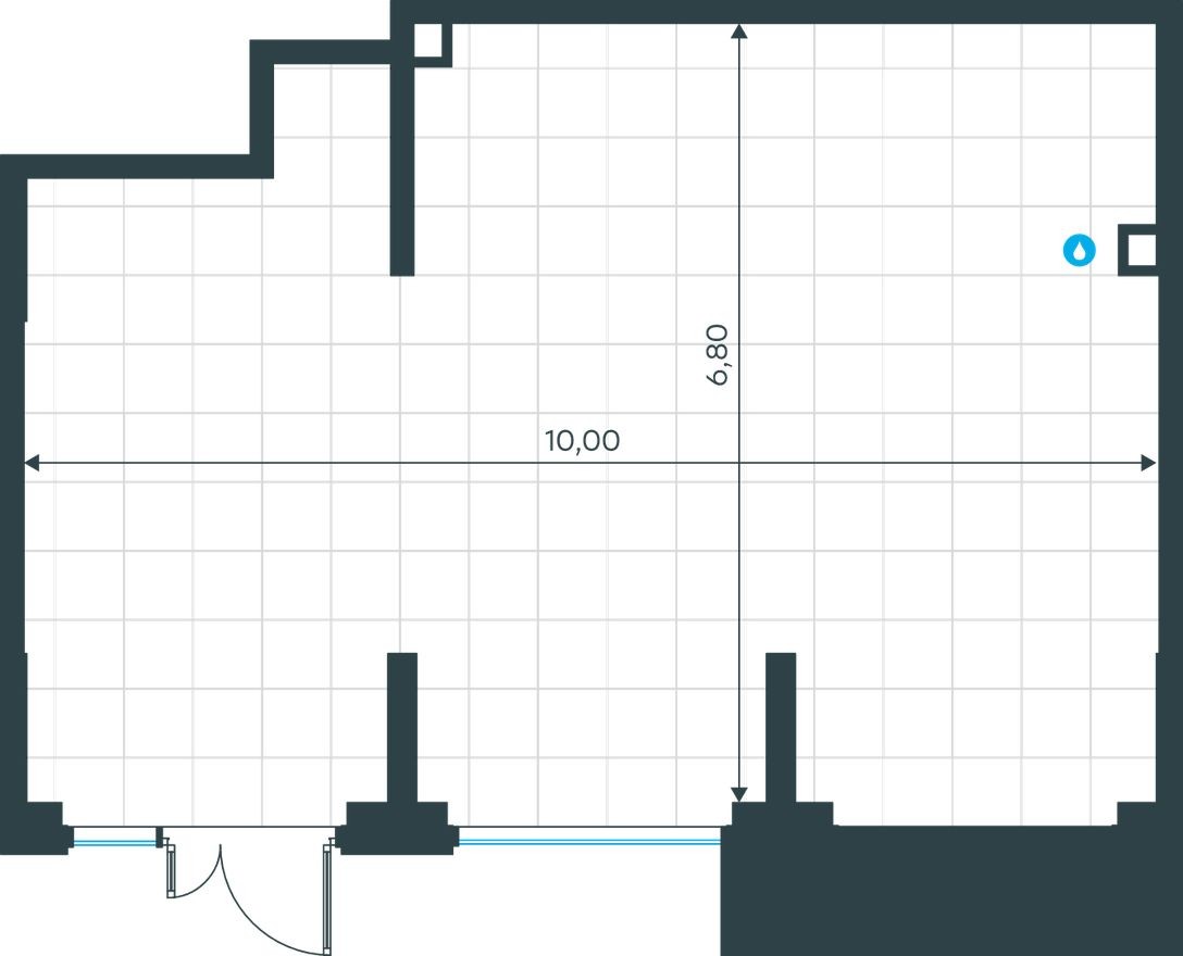 Планировка — Торговое помещение, 64.0 м²