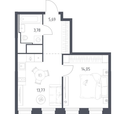 1к. квартира