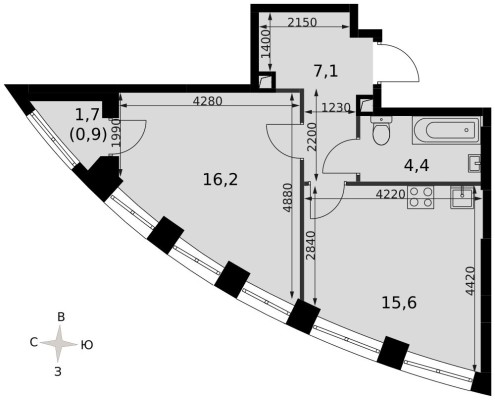 1к. квартира