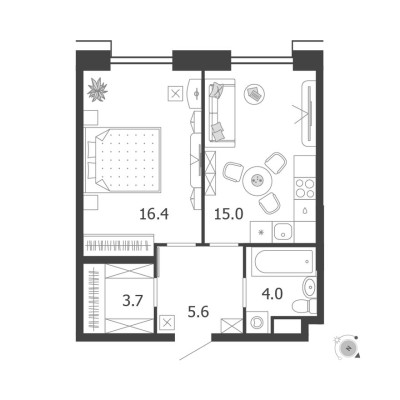 1к. квартира