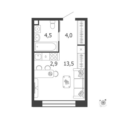 9к. квартира