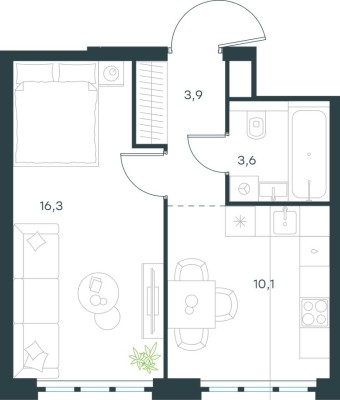 1к. квартира