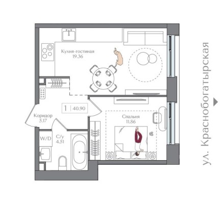 1к. квартира