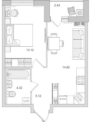 1к. квартира