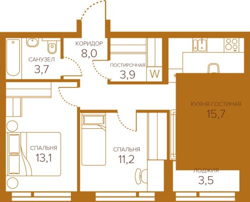 2к. квартира