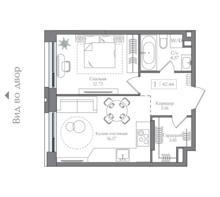 1к. квартира