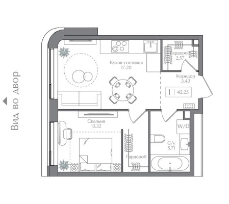 1к. квартира