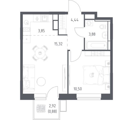 1к. квартира