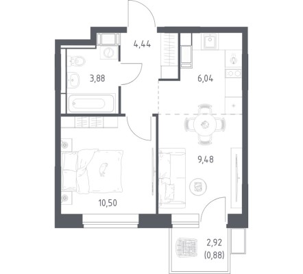 1к. квартира