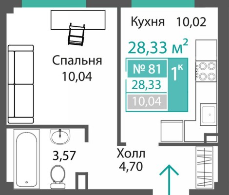 1к. квартира