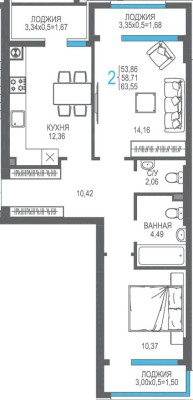 2к. квартира