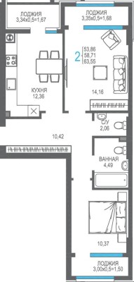 2к. квартира