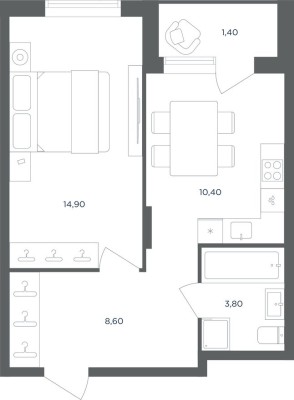 1к. квартира