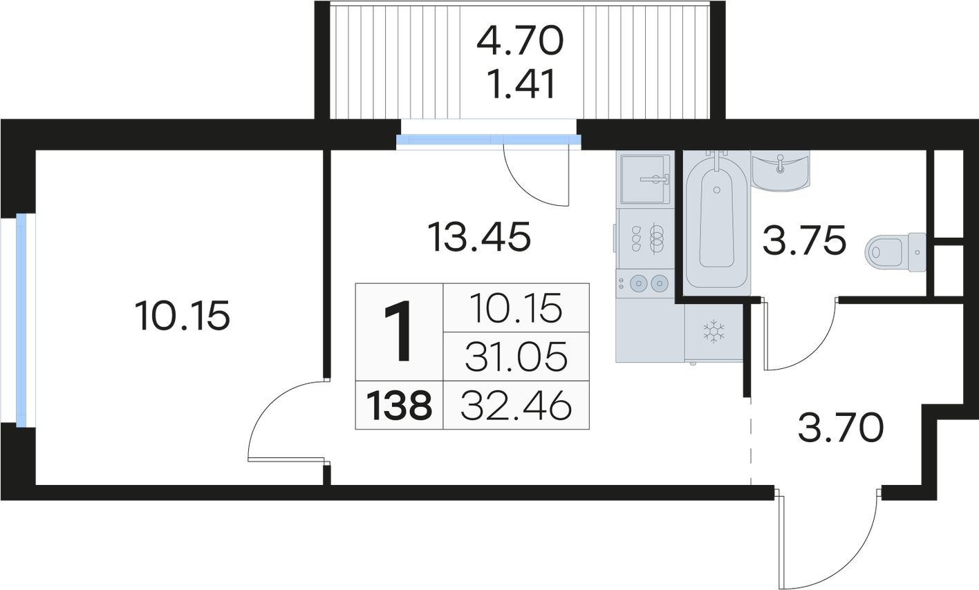 1к. квартира