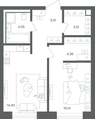 1к. квартира