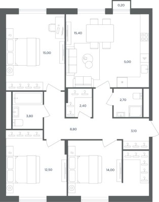 4к. квартира