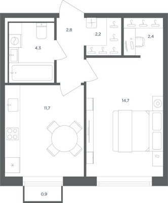 1к. квартира