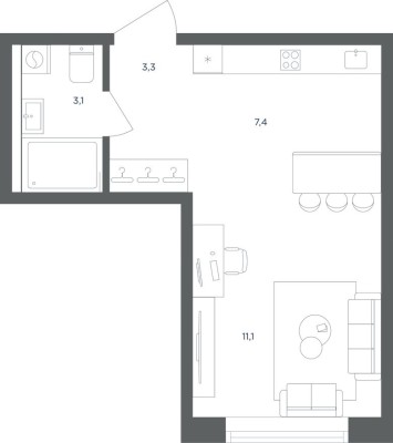 1к. квартира