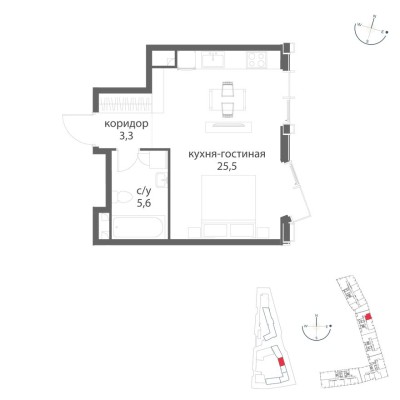 1к. квартира