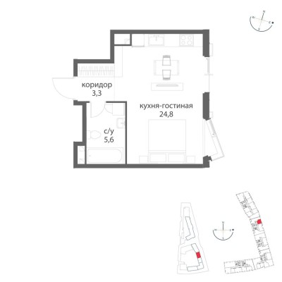 1к. квартира