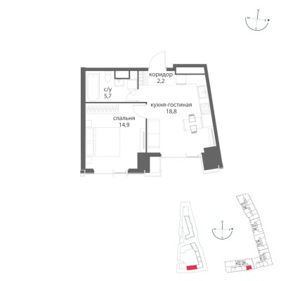 1к. квартира