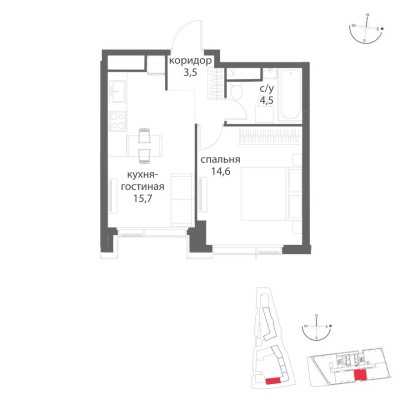 1к. квартира