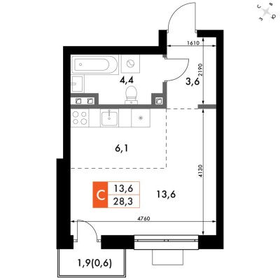 1к. квартира