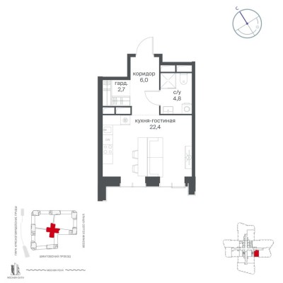 1к. квартира