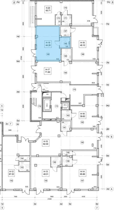 Помещение свободного назначения, 44.3 м²