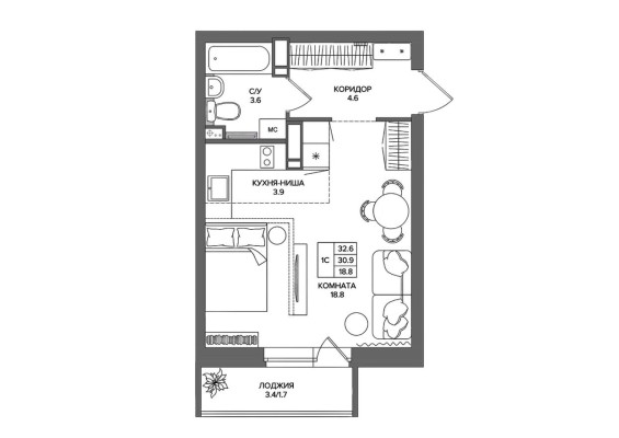 Студия-квартира