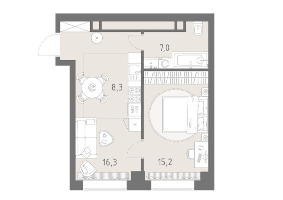 2к. квартира