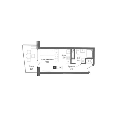 1к. квартира