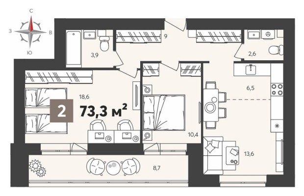 2к. квартира