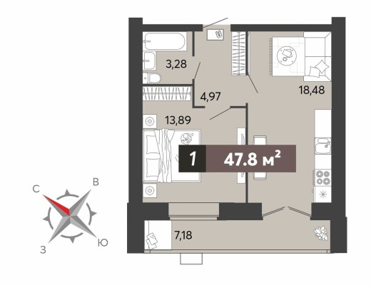 1к. квартира