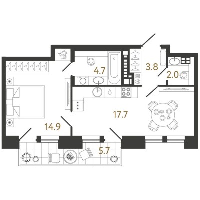 1к. квартира