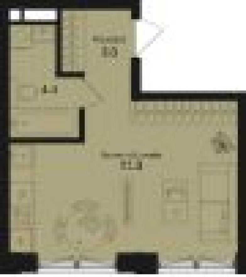 Планировка — Студия-квартира, 30.0 м²