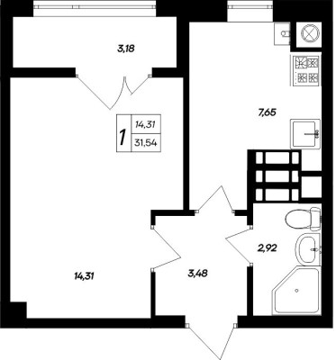 1к. квартира