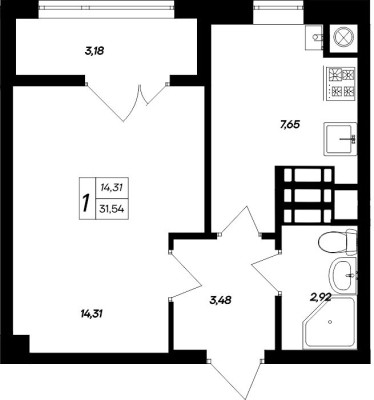 1к. квартира