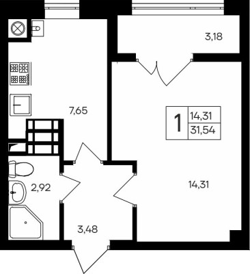 1к. квартира