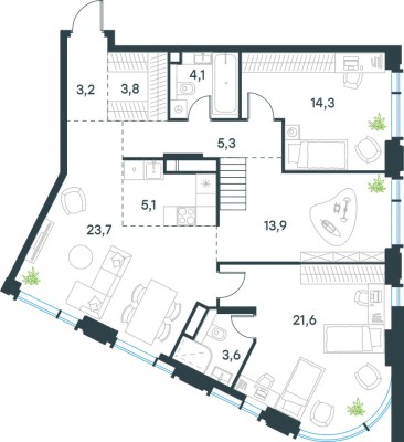 4к. квартира